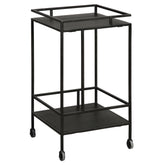 Evita Black Finish Bar Cart